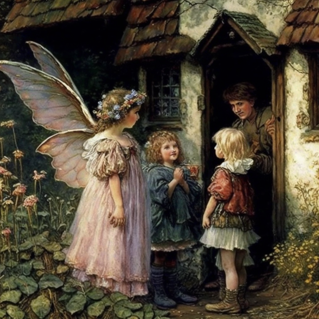 The Mischievous Fairies’ Redemption: How a Wise Sage and a Glittering Net Saved a Village