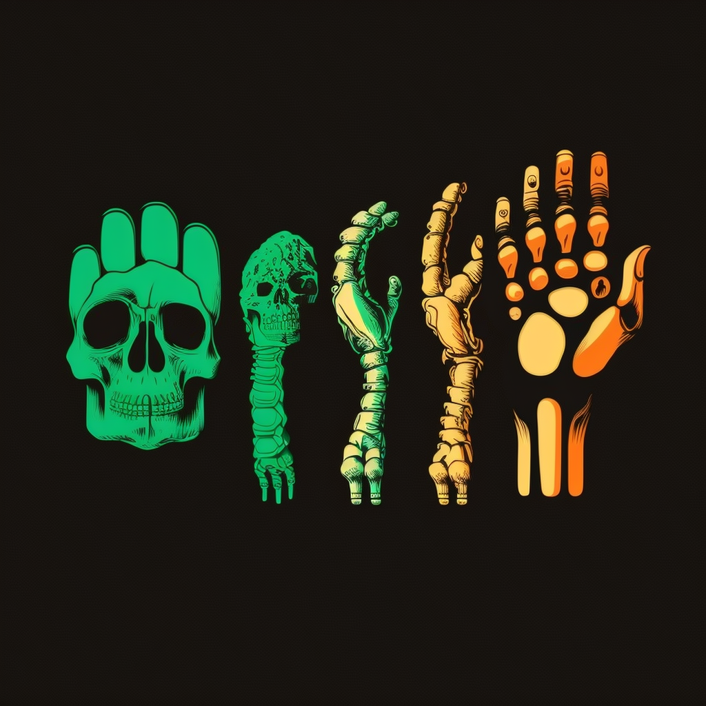 Image showing the evolution of the human hand over time, from the hand of an early hominid to a modern human hand.
